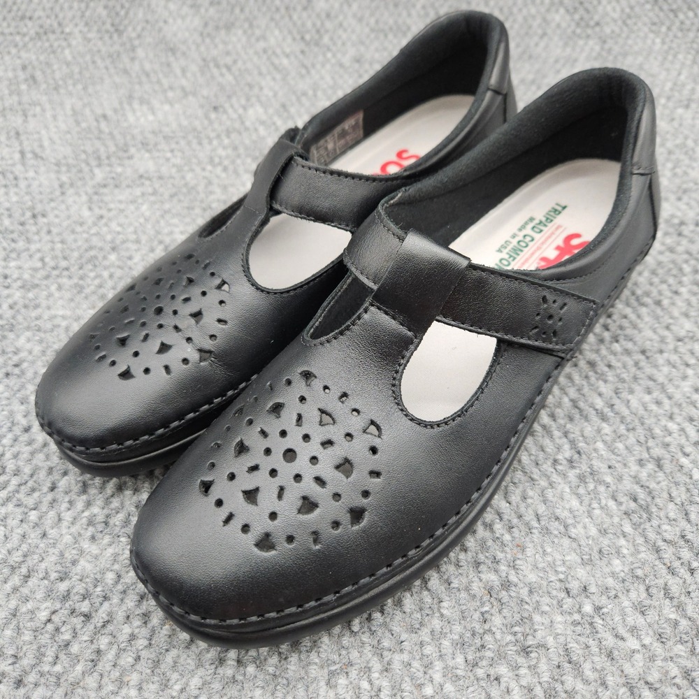 SAS Willow (Women's 8.5 N) Black Mary Jane Comfort Walking Shoes Tripad USA Made